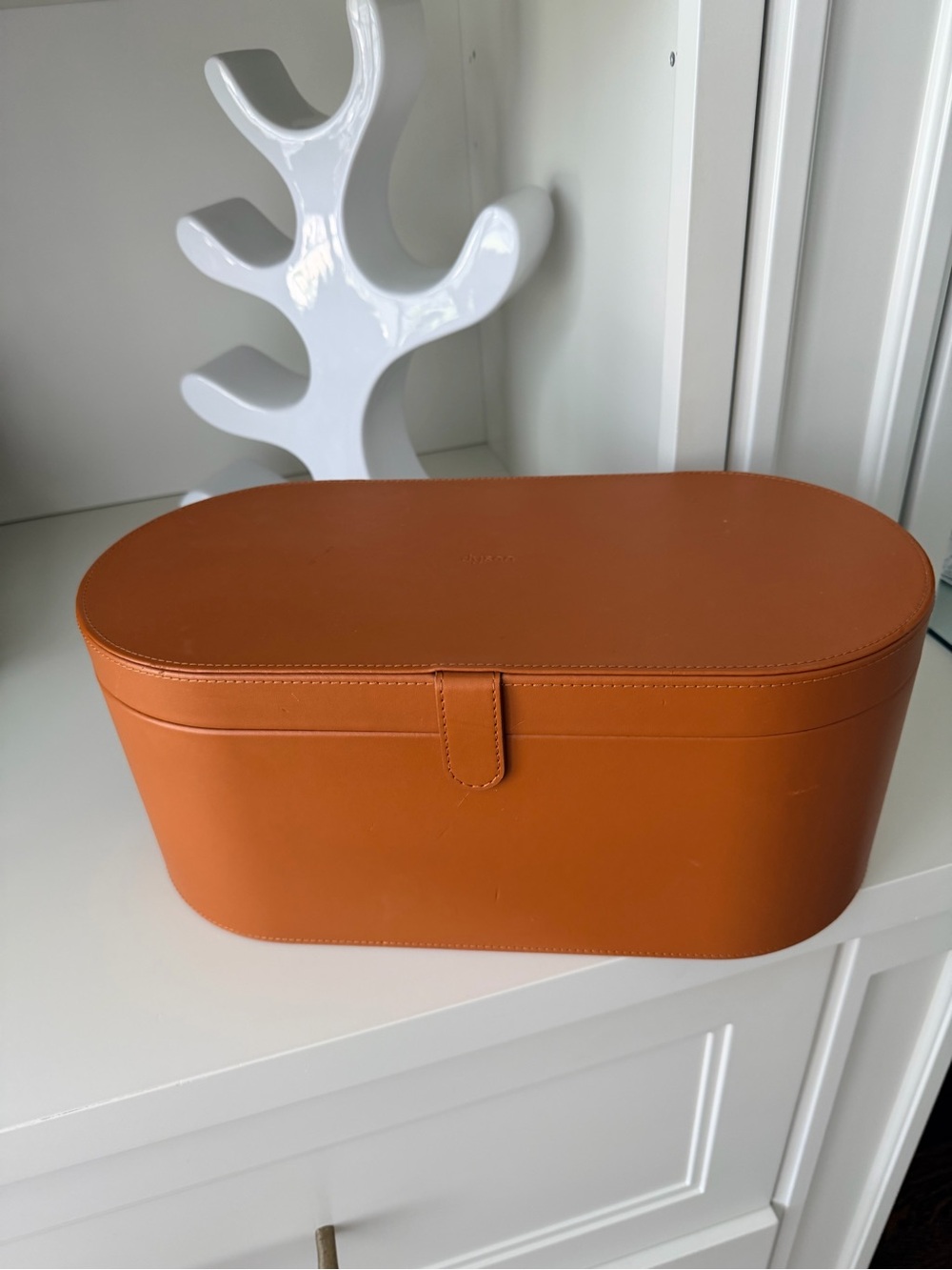 DYSON Airwrap Hair Styling Storage Case Box Only Leather Brown - Picture 3 of 9